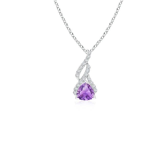 A - Amethyst / 0.24 CT / 14 KT White Gold