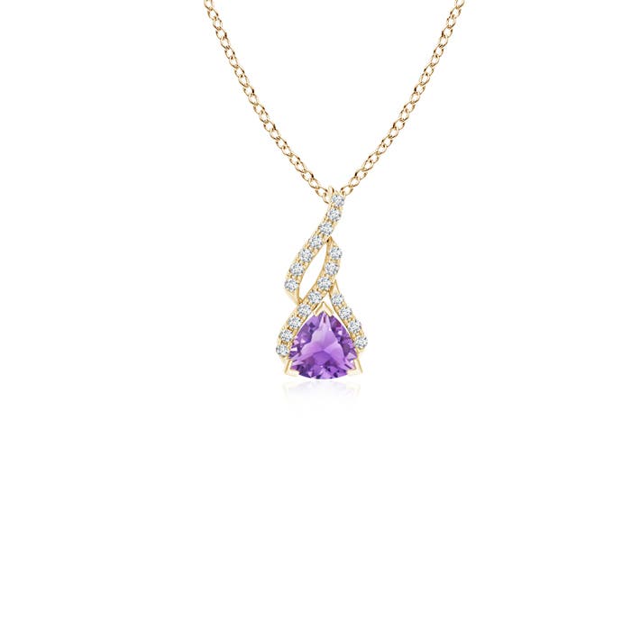 A - Amethyst / 0.24 CT / 14 KT Yellow Gold