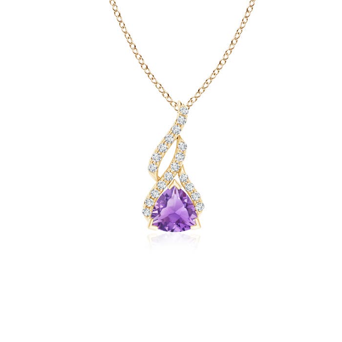 A - Amethyst / 0.5 CT / 14 KT Yellow Gold