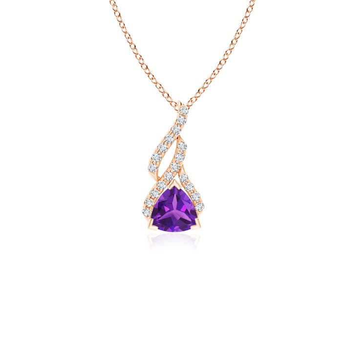 AAAA - Amethyst / 0.5 CT / 14 KT Rose Gold