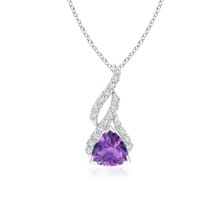 AA - Amethyst / 0.85 CT / 14 KT White Gold