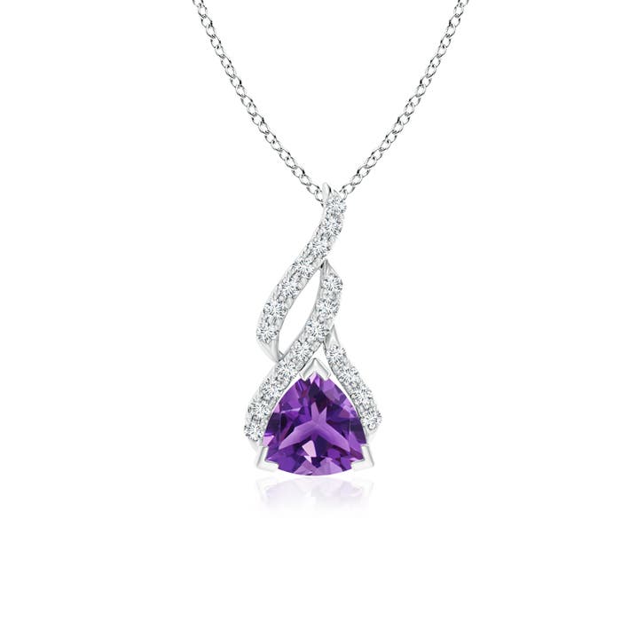 AAA - Amethyst / 0.85 CT / 14 KT White Gold