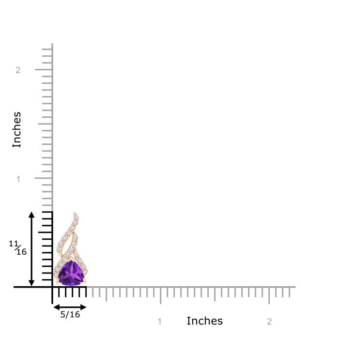 AAAA - Amethyst / 0.85 CT / 14 KT Rose Gold