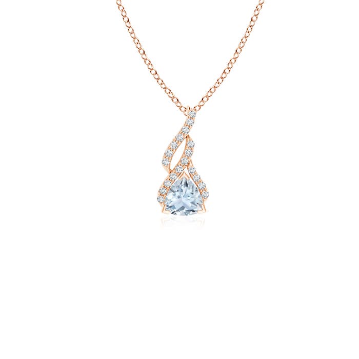 A - Aquamarine / 0.24 CT / 14 KT Rose Gold