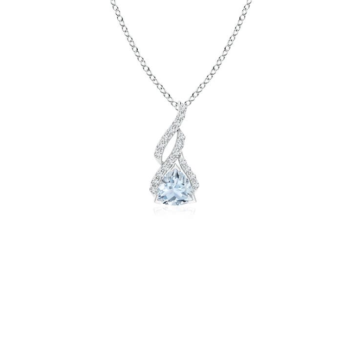 A - Aquamarine / 0.24 CT / 14 KT White Gold