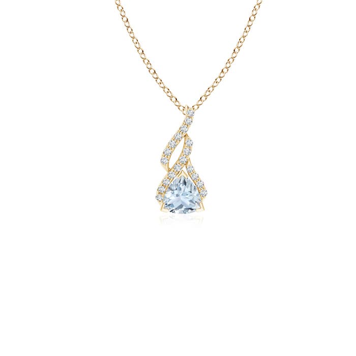 A - Aquamarine / 0.24 CT / 14 KT Yellow Gold