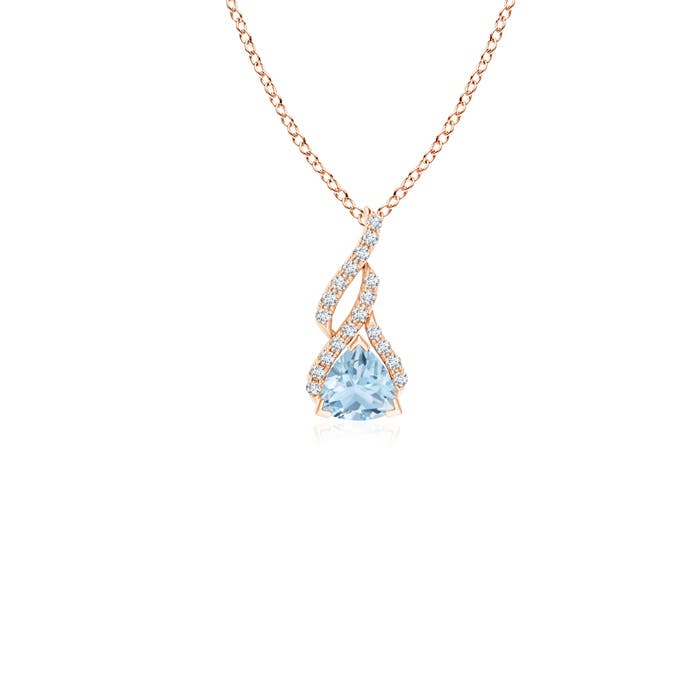 AA - Aquamarine / 0.24 CT / 14 KT Rose Gold