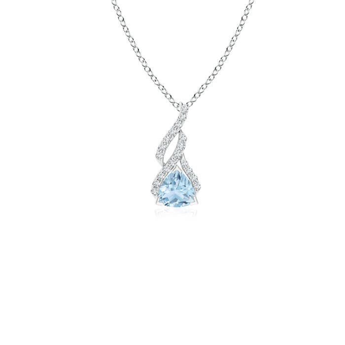 AA - Aquamarine / 0.24 CT / 14 KT White Gold