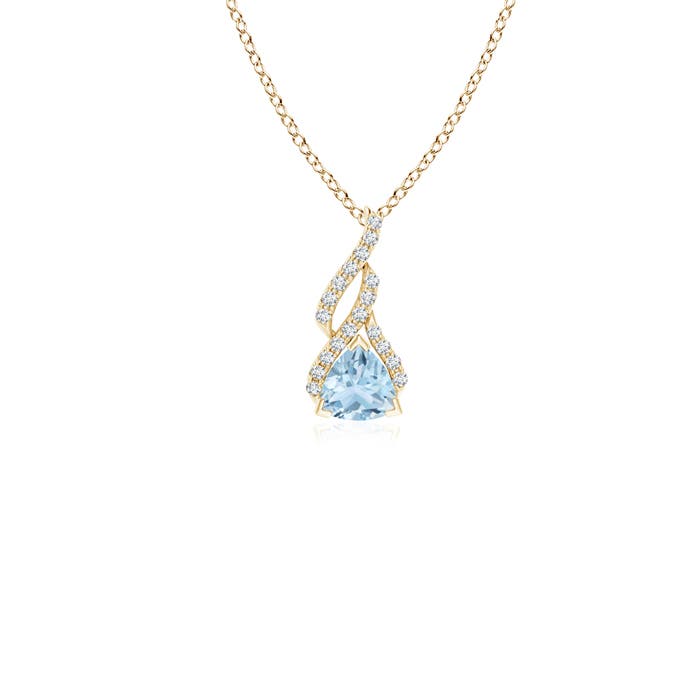 AA - Aquamarine / 0.24 CT / 14 KT Yellow Gold