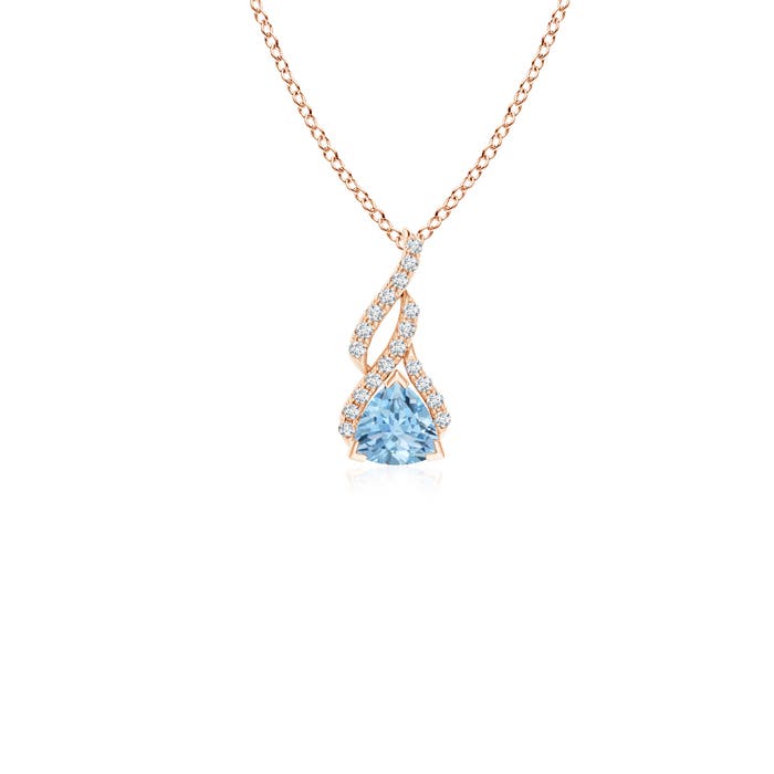 AAA - Aquamarine / 0.24 CT / 14 KT Rose Gold