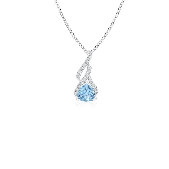 AAA - Aquamarine / 0.24 CT / 14 KT White Gold