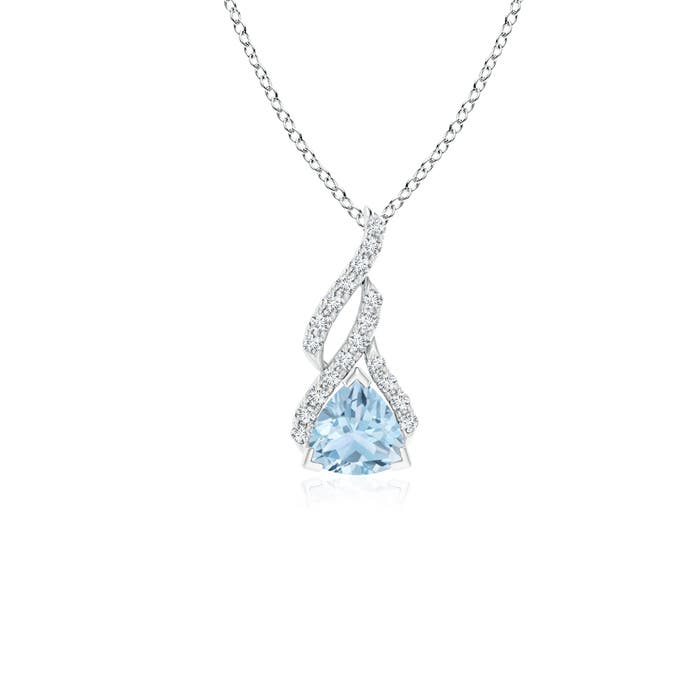 AA - Aquamarine / 0.45 CT / 14 KT White Gold