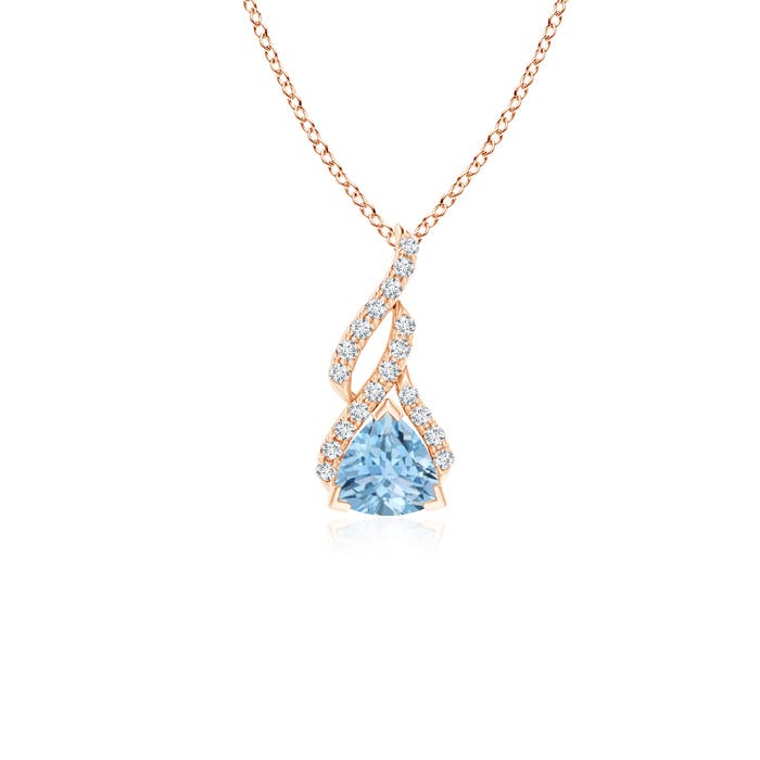 AAA - Aquamarine / 0.45 CT / 14 KT Rose Gold