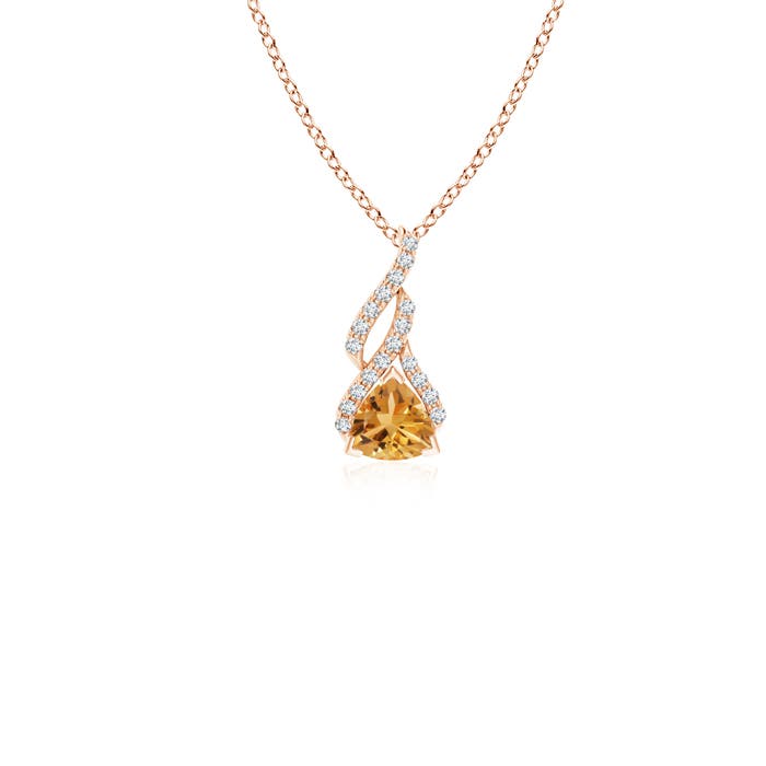 A - Citrine / 0.24 CT / 14 KT Rose Gold