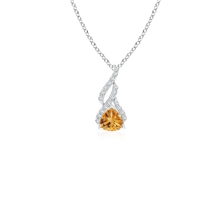 A - Citrine / 0.24 CT / 14 KT White Gold