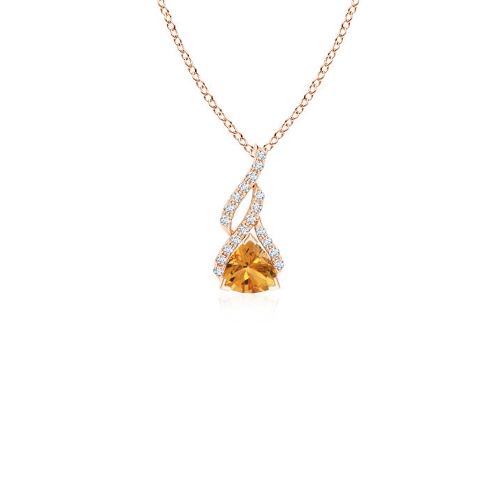 AA - Citrine / 0.24 CT / 14 KT Rose Gold