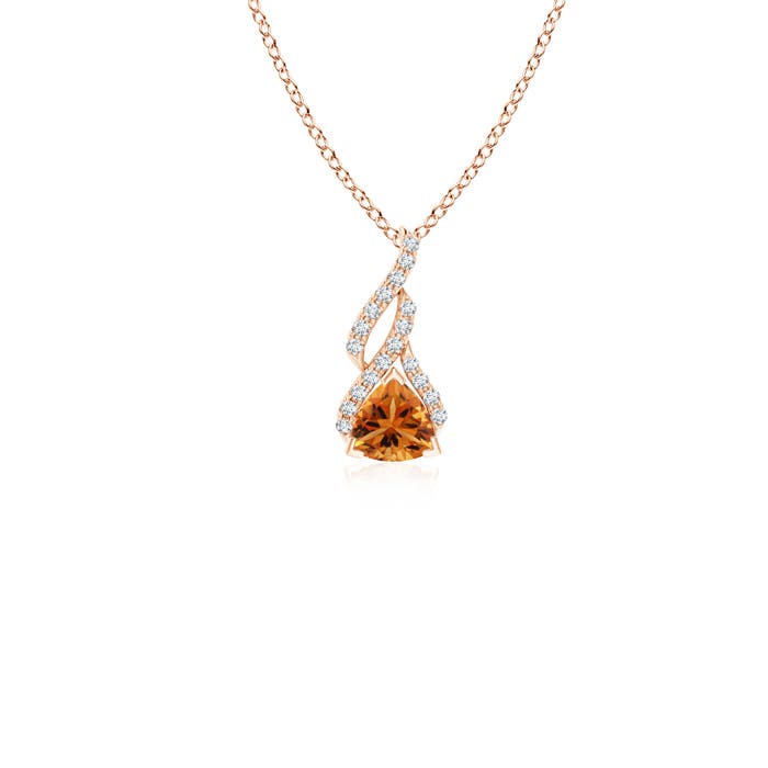 AAA - Citrine / 0.24 CT / 14 KT Rose Gold