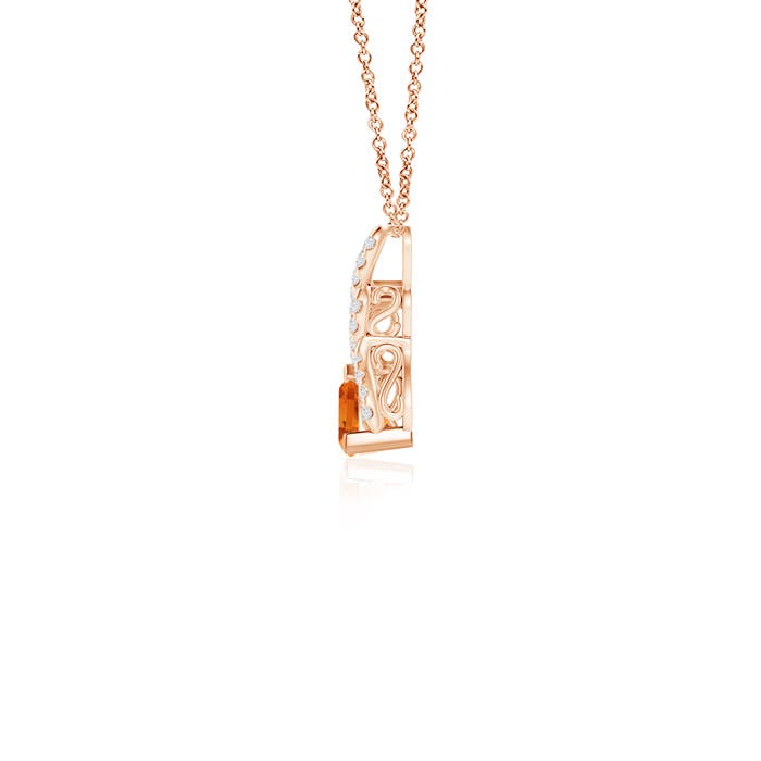 AAA - Citrine / 0.24 CT / 14 KT Rose Gold