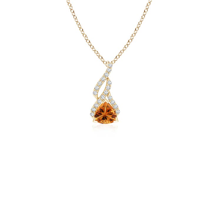 AAA - Citrine / 0.24 CT / 14 KT Yellow Gold