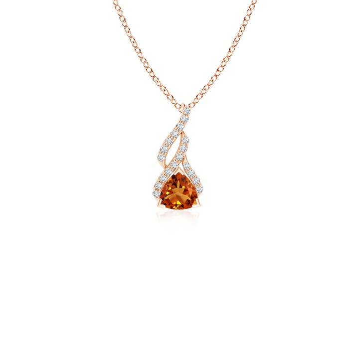 AAAA - Citrine / 0.24 CT / 14 KT Rose Gold