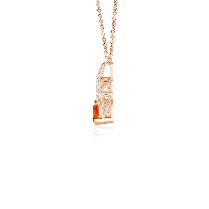 AAAA - Citrine / 0.24 CT / 14 KT Rose Gold