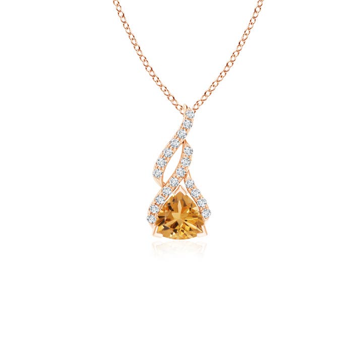 A - Citrine / 0.48 CT / 14 KT Rose Gold