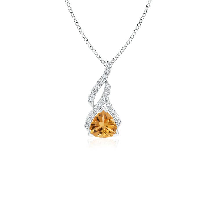 A - Citrine / 0.48 CT / 14 KT White Gold