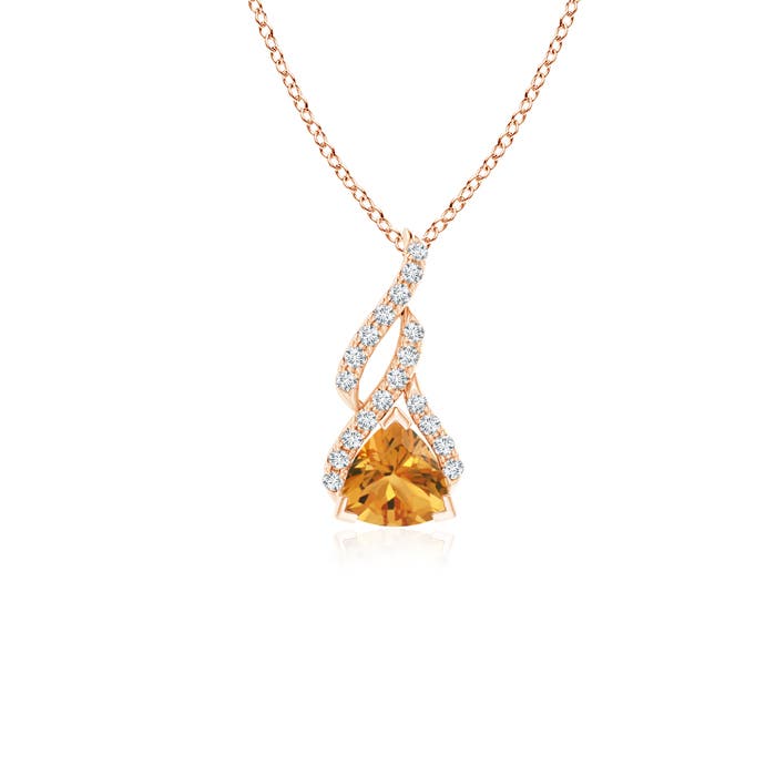 AA - Citrine / 0.48 CT / 14 KT Rose Gold