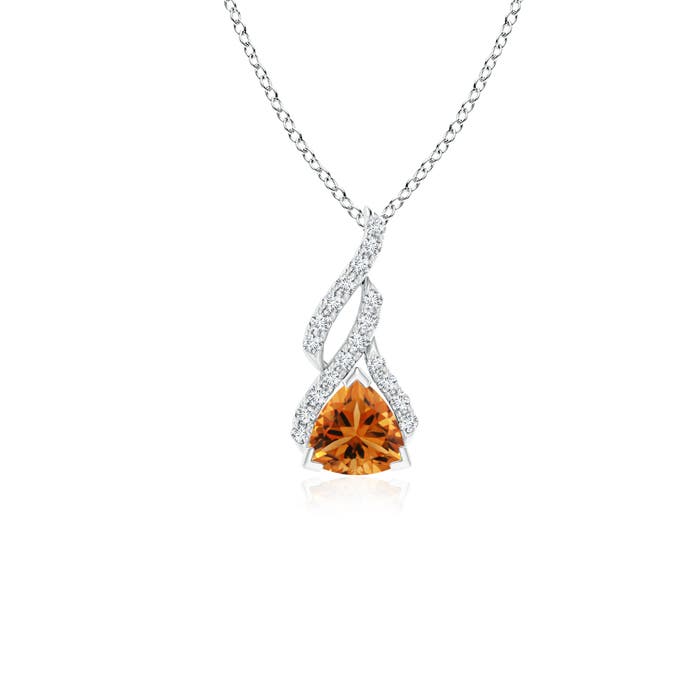 AAA - Citrine / 0.48 CT / 14 KT White Gold