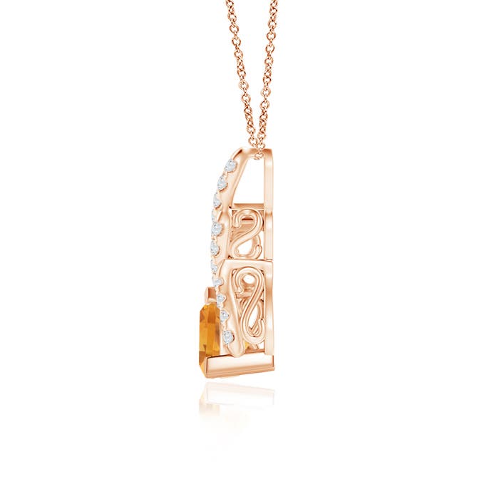 A - Citrine / 0.75 CT / 14 KT Rose Gold