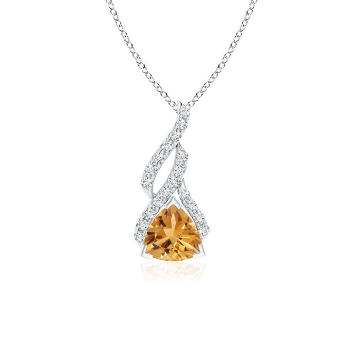 A - Citrine / 0.75 CT / 14 KT White Gold