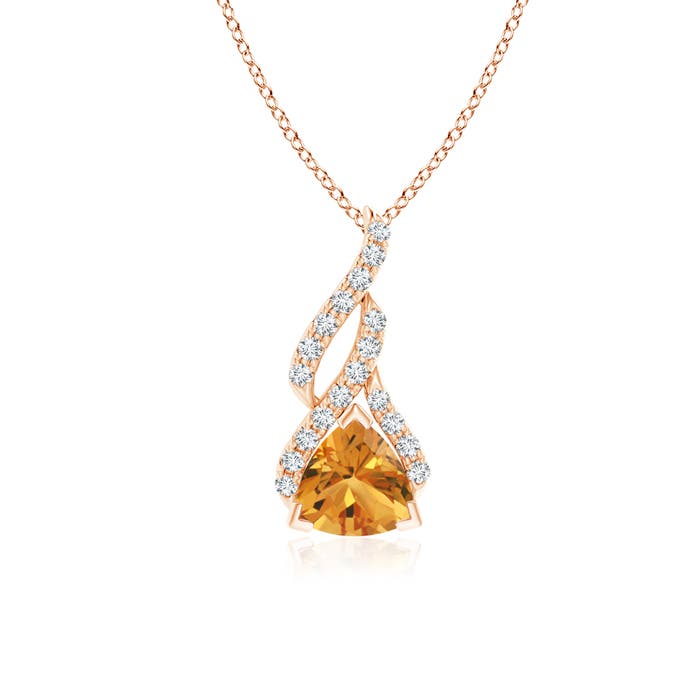 AA - Citrine / 0.75 CT / 14 KT Rose Gold