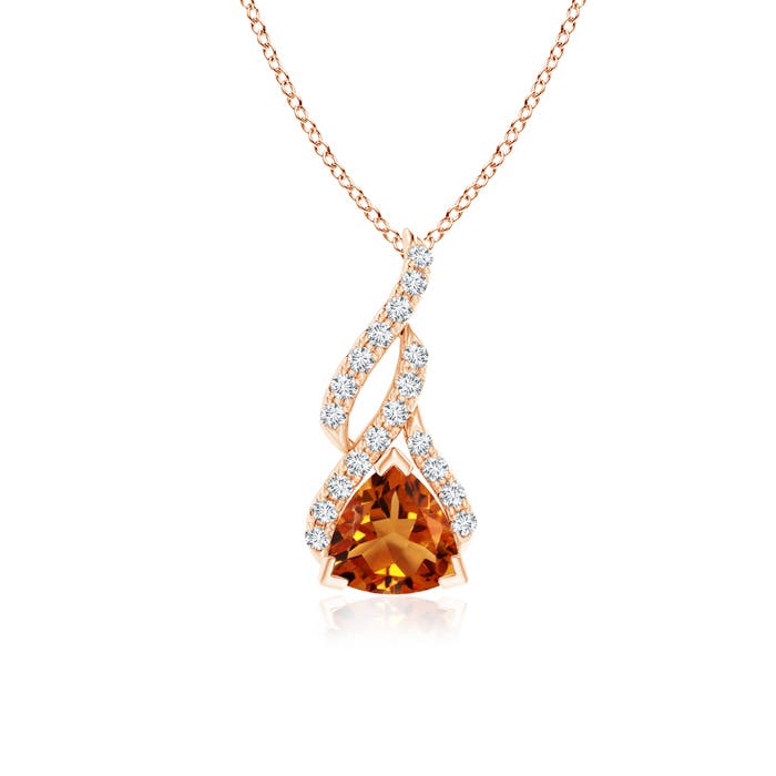 AAAA - Citrine / 0.75 CT / 14 KT Rose Gold