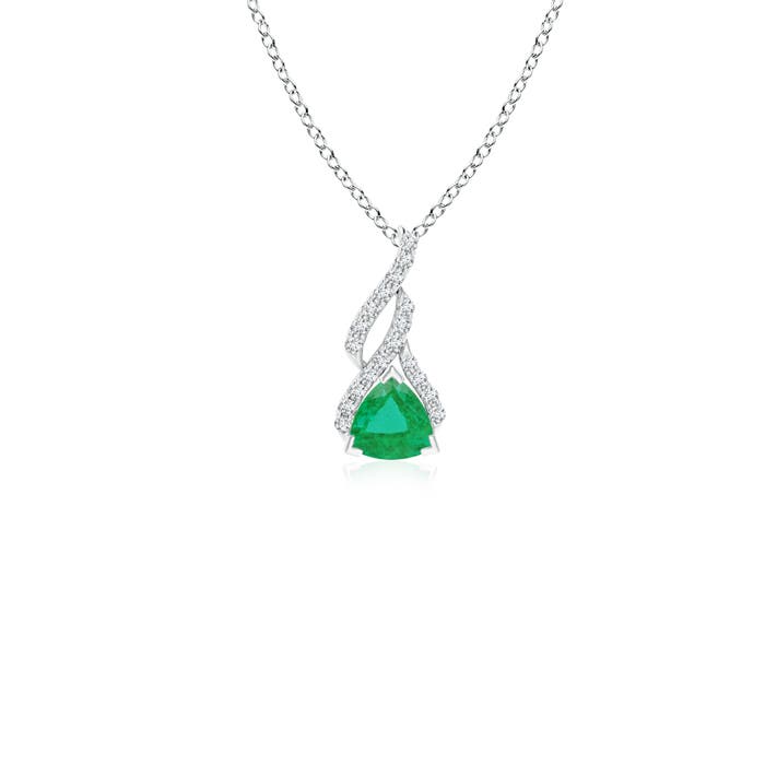 A - Emerald / 0.28 CT / 14 KT White Gold