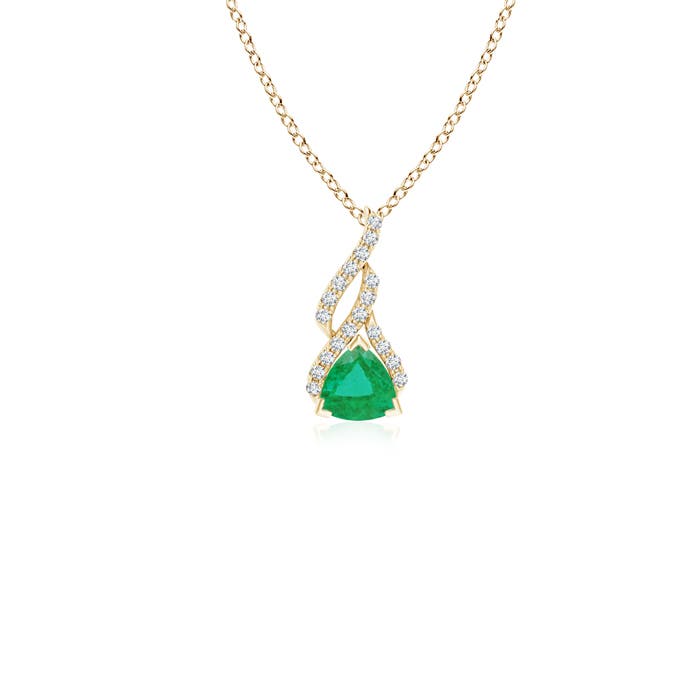 A - Emerald / 0.28 CT / 14 KT Yellow Gold