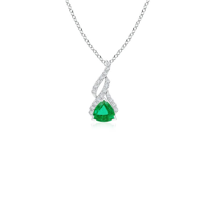 AA - Emerald / 0.28 CT / 14 KT White Gold