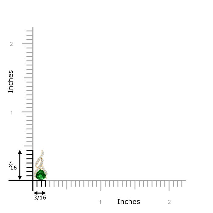 AAAA - Emerald / 0.28 CT / 14 KT Yellow Gold