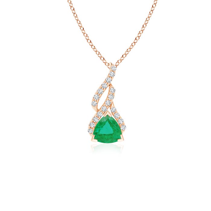 A - Emerald / 0.53 CT / 14 KT Rose Gold