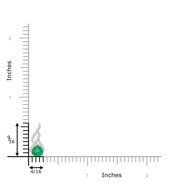 A - Emerald / 0.53 CT / 14 KT White Gold