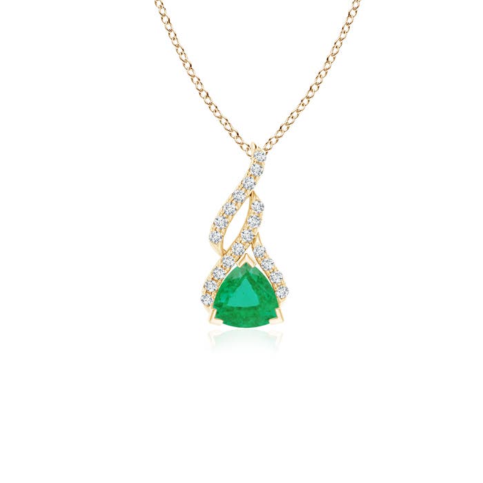 A - Emerald / 0.53 CT / 14 KT Yellow Gold