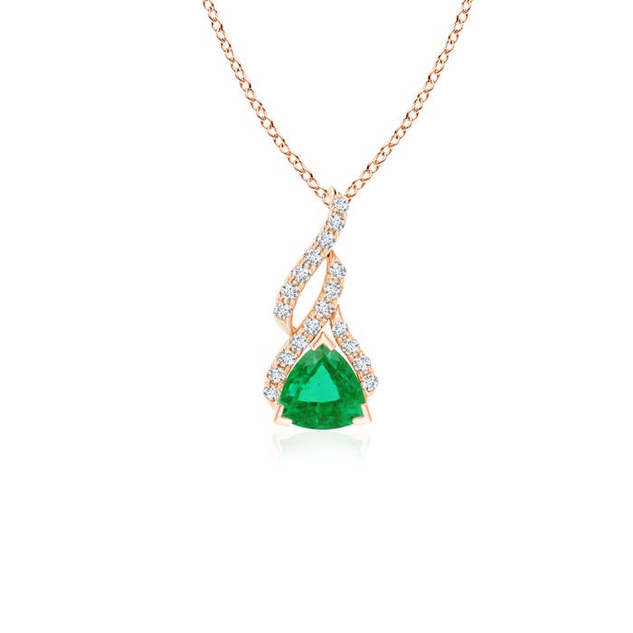 AA - Emerald / 0.53 CT / 14 KT Rose Gold