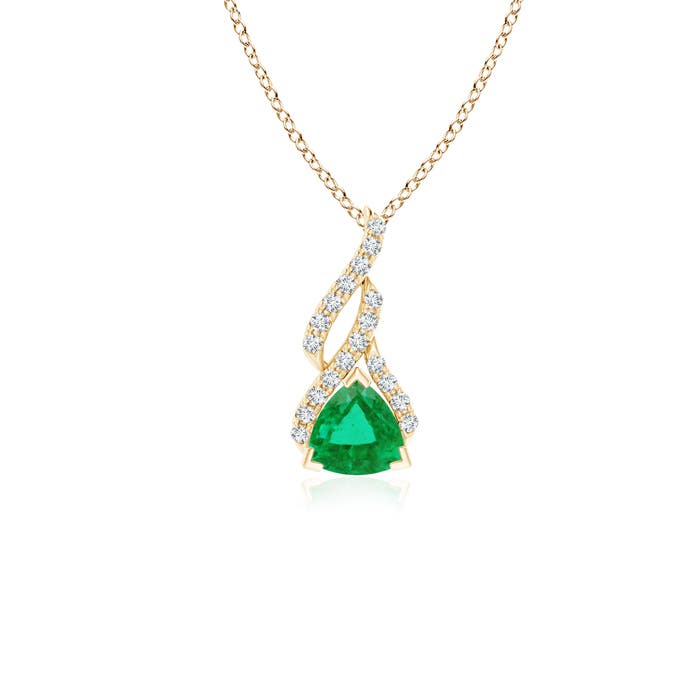 AA - Emerald / 0.53 CT / 14 KT Yellow Gold