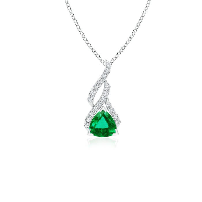 AAA - Emerald / 0.53 CT / 14 KT White Gold