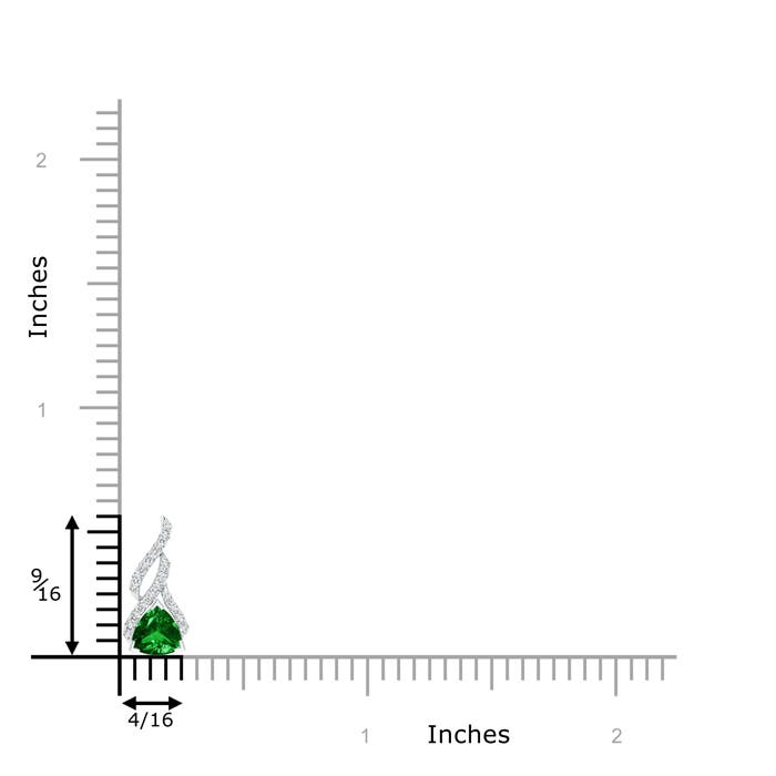 AAAA - Emerald / 0.53 CT / 14 KT White Gold