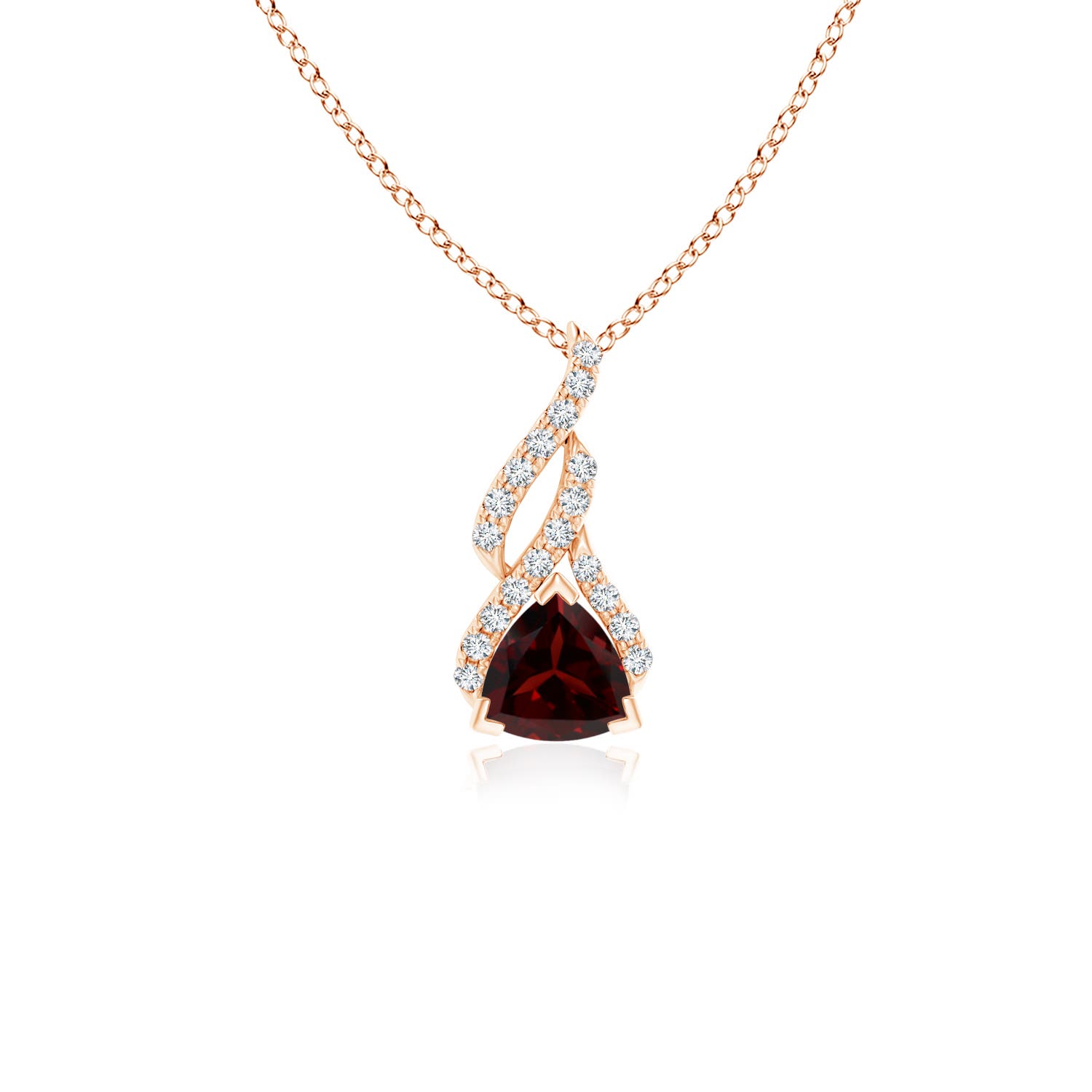 A - Garnet / 0.6 CT / 14 KT Rose Gold