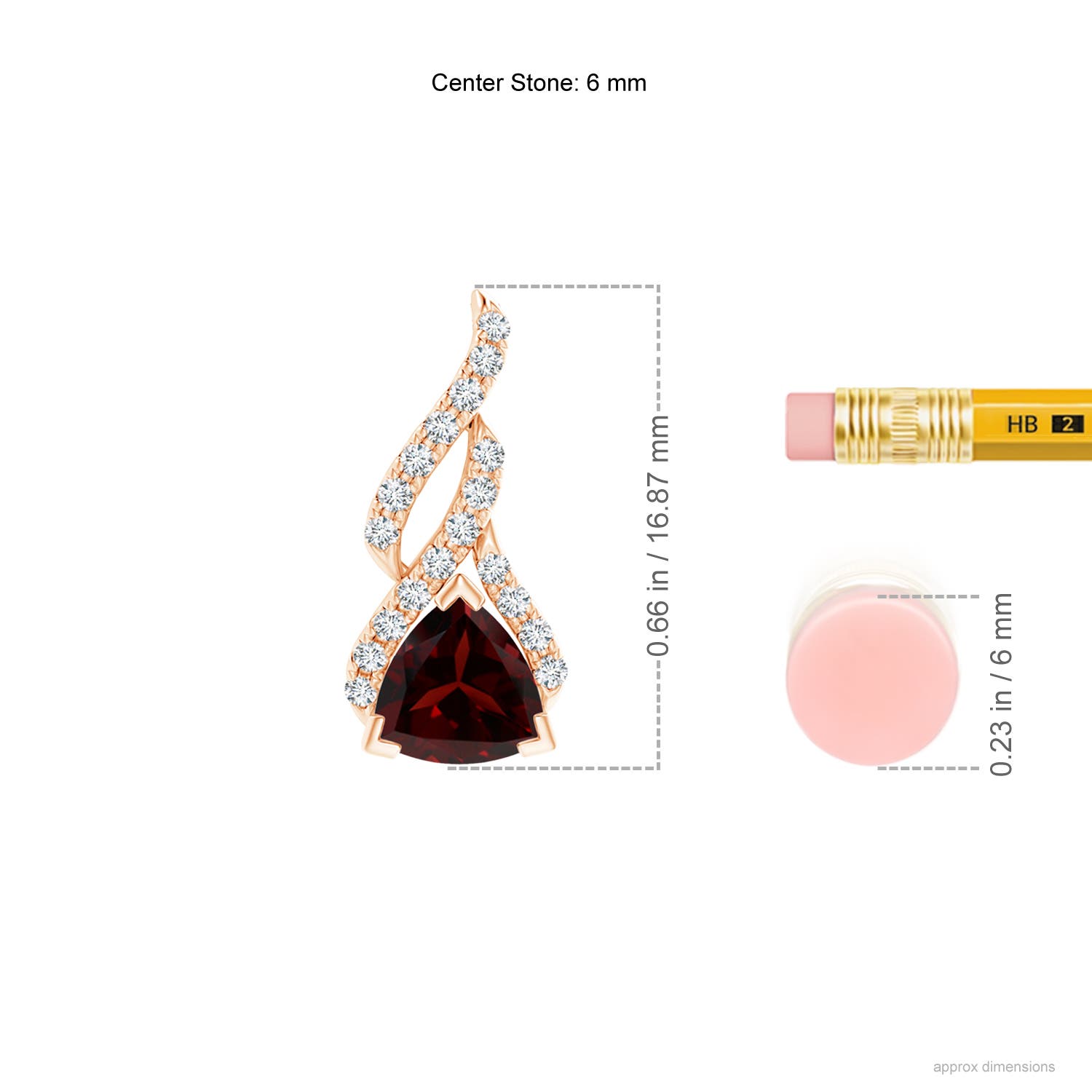 A - Garnet / 1 CT / 14 KT Rose Gold