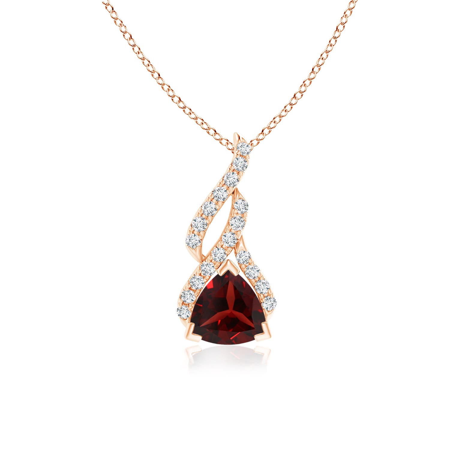 AAA - Garnet / 1 CT / 14 KT Rose Gold