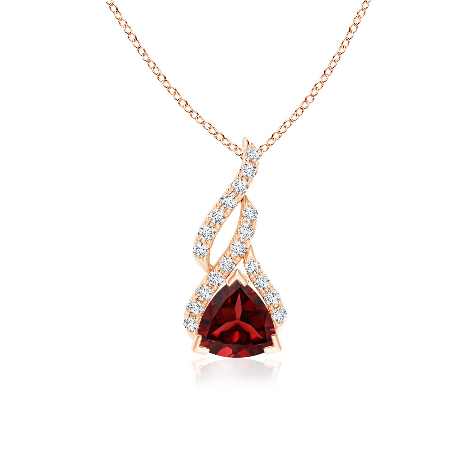 AAAA - Garnet / 1 CT / 14 KT Rose Gold