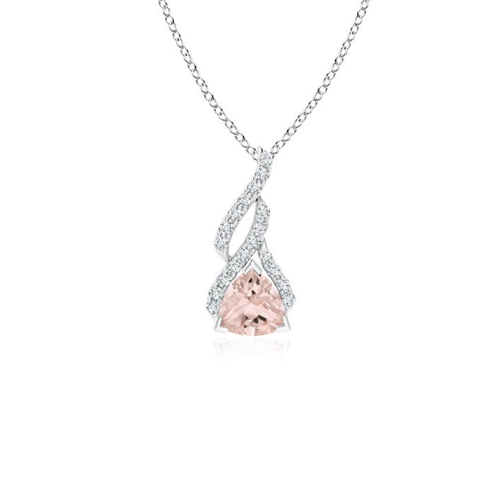 A - Morganite / 0.45 CT / 14 KT White Gold