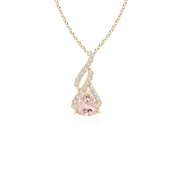 A - Morganite / 0.45 CT / 14 KT Yellow Gold